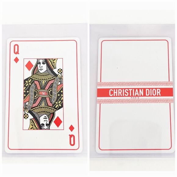 CHRISTIAN DIOR Playing Card Signature CD Stripe Logo Collectors COA - Picture 5 of 9